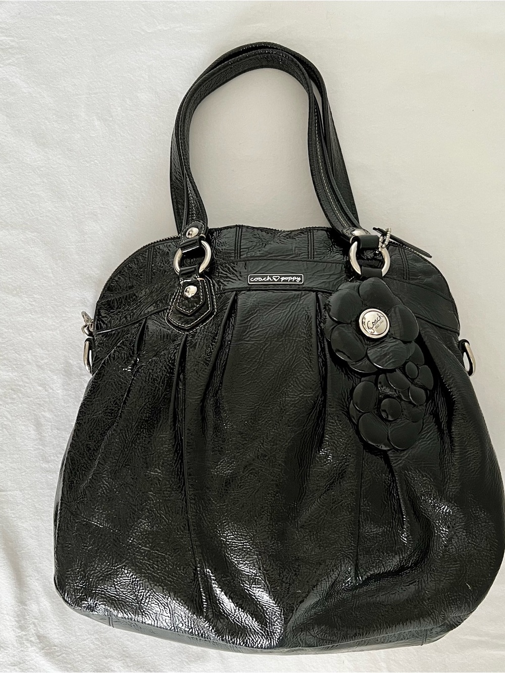 Coach Poppy Patent Leather Bucket Bag Vintage
